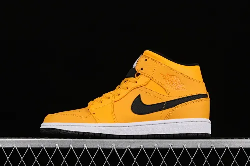 All Categories Air Jordan Jordan Series Basketball Shoes Air Jordan 1 Mid Air Jordan 1 Mid "Black and Yellow Little New Love" Taxi Color 554724-700